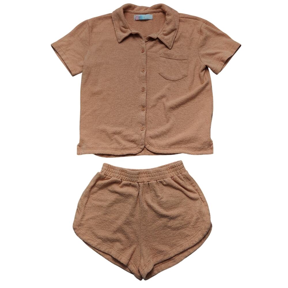 Free People Beach Fresno Set Peach Pit Size Small